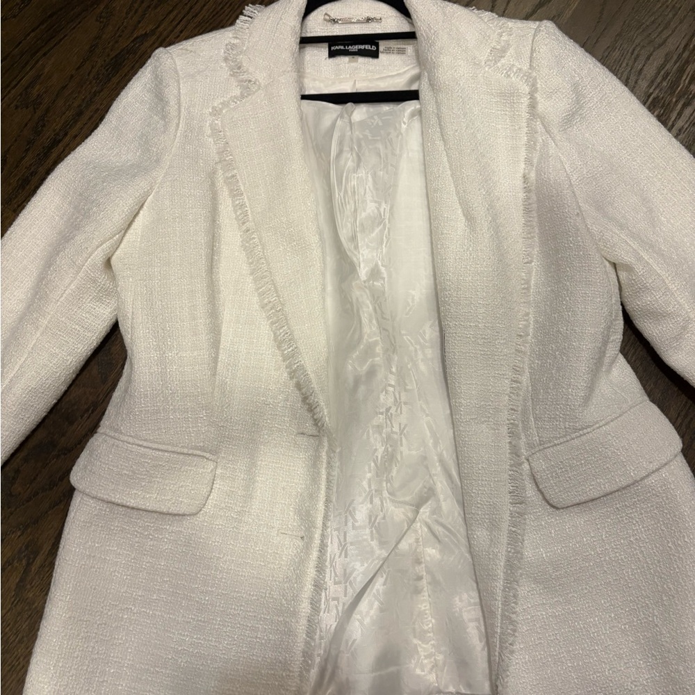 Karl Lagerfeld White Blazer Timeless Design